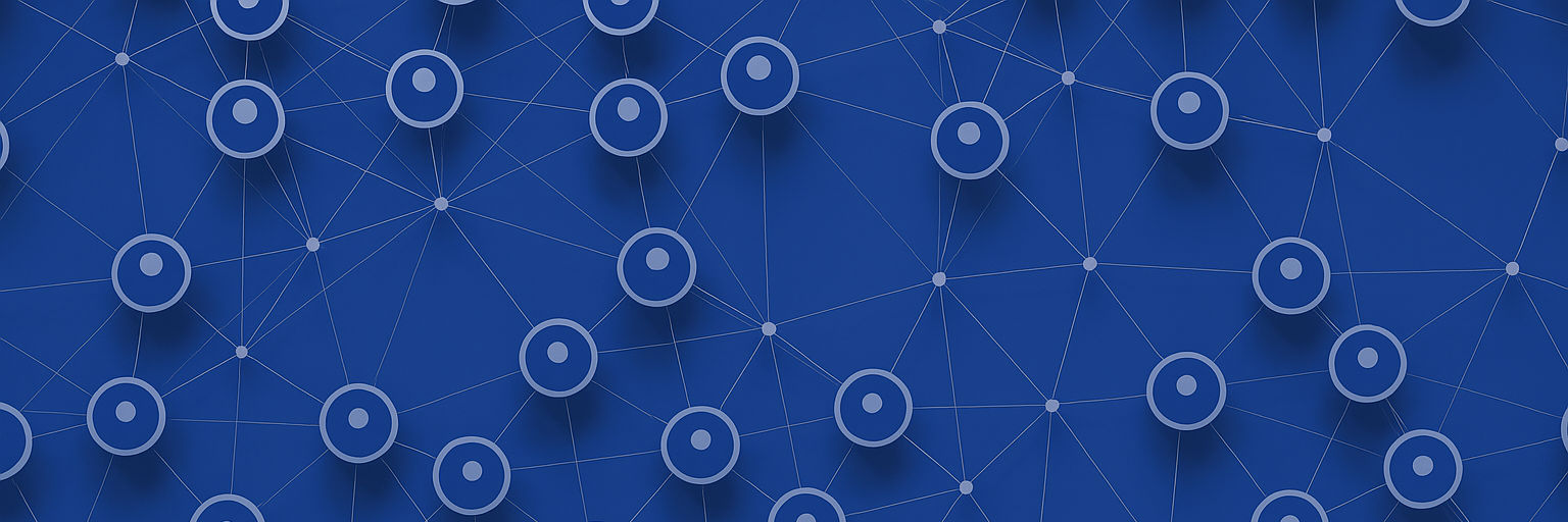 Netzwerk aus blauen Punkten
